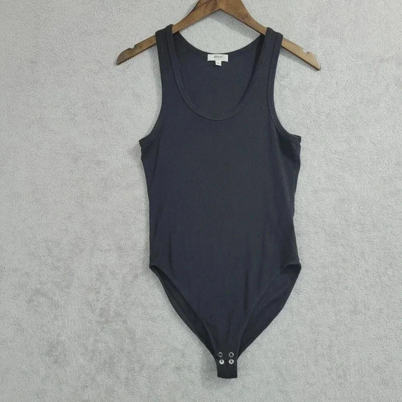 Agolde Tops - Agolde Black Racerback Bodysuit M Micro Modal Cotton Spandex Blend    11PT